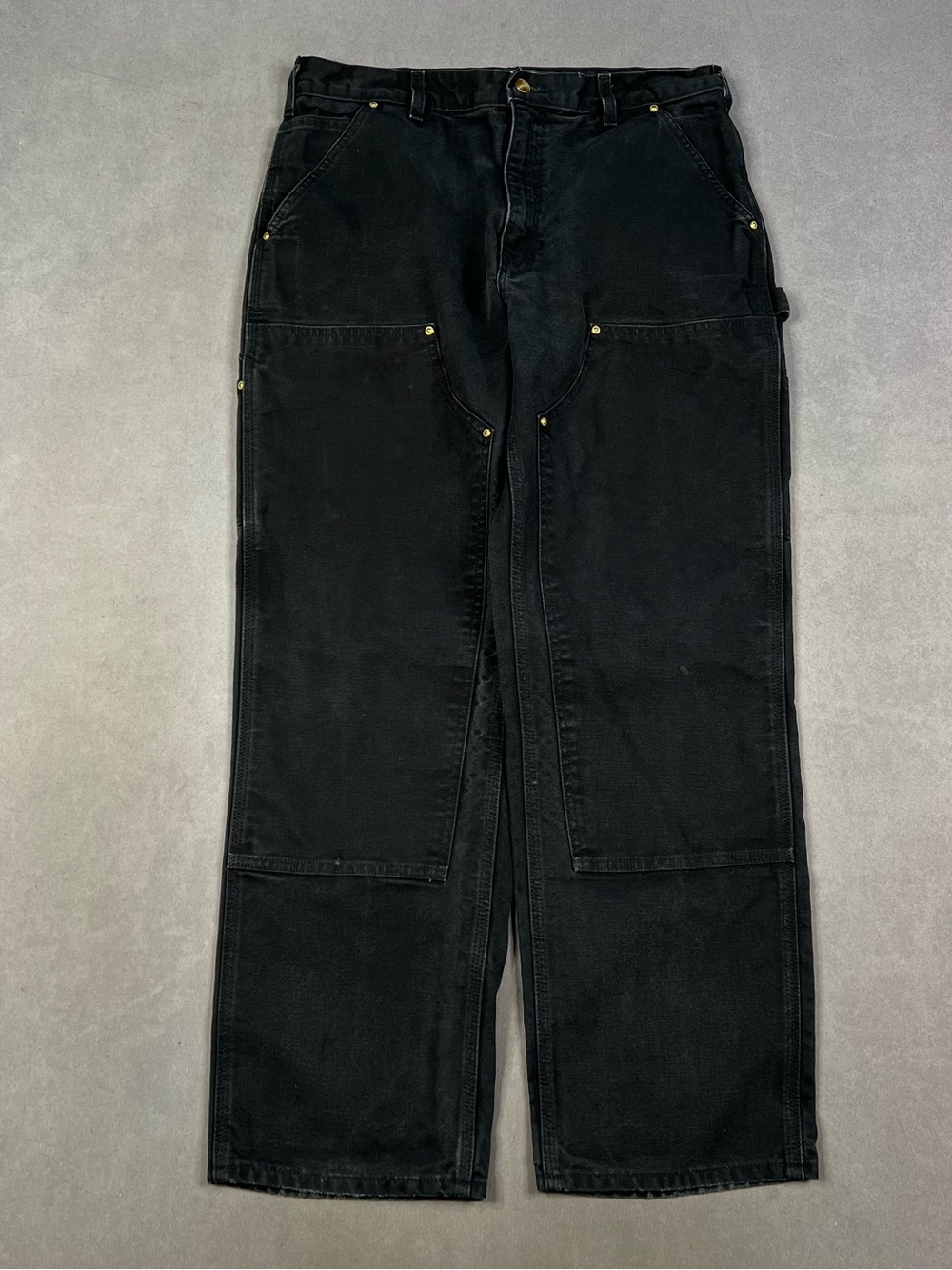 Carhartt Double Front Black Cargo Work Pants